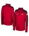 Colosseum Big Boys And Girls Red Utah Utes Oht Military Appreciation Cyclone Quarter-zip Windshirt Jacket In Red