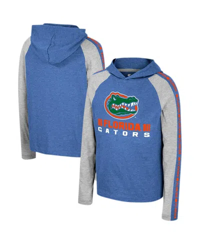 Colosseum Big Boys And Girls Royal Florida Gators Ned Raglan Long Sleeve Hooded T-shirt