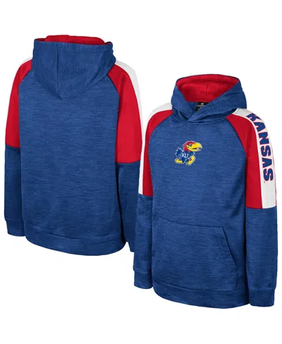Colosseum Big Boys And Girls Royal Kansas Jayhawks Pullover Hoodie