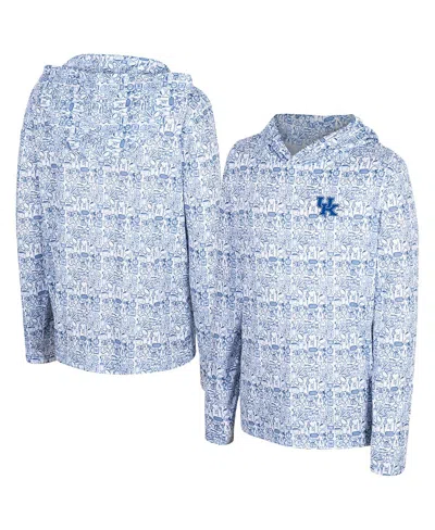 Colosseum Big Boys And Girls Royal Kentucky Wildcats All-over Print Hoodie