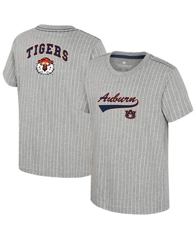 Colosseum Kids' Big Boys And Girls Heather Gray Auburn Tigers Airball Baseball T-shirt