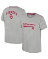 Colosseum Big Boys And Girls Heather Gray Oklahoma Sooners Airball Baseball T-shirt In Heather Gray