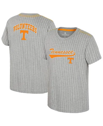 Colosseum Kids' Big Boys And Girls Heather Gray Tennessee Volunteers Airball Baseball T-shirt