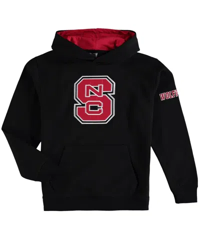 Colosseum Kids' Youth Boys Black Nc State Wolfpack Big Logo Pullover Hoodie