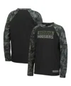 Colosseum Big Boys  Black, Camo Indiana Hoosiers Oht Military-inspired Appreciation Raglan Long Sleev In Black,camo