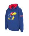 Colosseum Big Boys  Royal Kansas Jayhawks Big Logo Pullover Hoodie In Royal