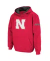 Colosseum Big Boys  Scarlet Nebraska Huskers Big Logo Pullover Hoodie In Scarlet