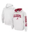 Colosseum Big Boys  White Alabama Crimson Tide 2-hit Pullover Hoodie In White