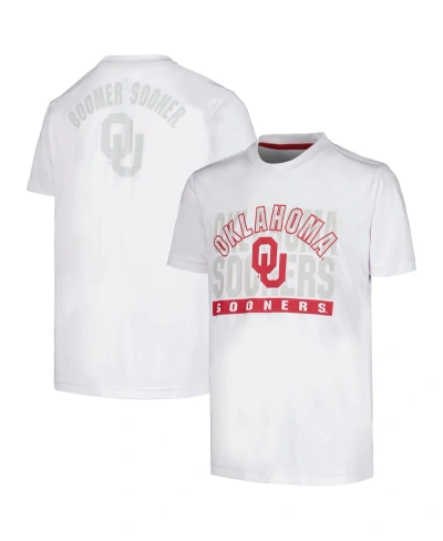 Colosseum Kids' Big Boys  White Oklahoma Sooners Jones T-shirt