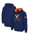 Colosseum Big Boys Navy Virginia Cavaliers Big Logo Pullover Hoodie In Navy
