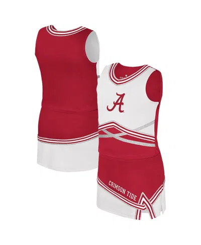 Colosseum Kids' Big Girls 2-piece Crimson Alabama Crimson Tide Lollipop Park Cheer Set In Red