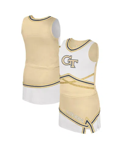 Colosseum Kids' Big Girls 2-piece Gold Georgia Tech Yellow Jackets Lollipop Park Cheer Set
