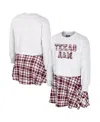 Colosseum Big Girls 2-piece Gray Texas A&m Aggies Marceline Plaid Skirt And Top Set In Multi