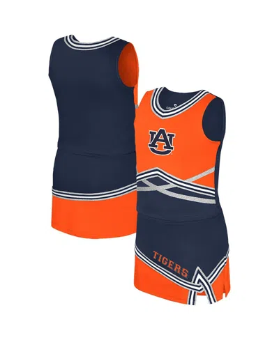 Colosseum Kids' Big Girls 2-piece Navy Auburn Tigers Lollipop Park Cheer Set In Multi