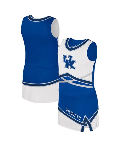 Colosseum Kids' Big Girls 2-piece Royal Kentucky Wildcats Lollipop Park Cheer Set In Multi