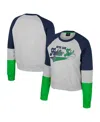Colosseum Big Girls Heather Gray Notre Dame Fighting Irish Katinka Rhinestone Pullover Sweatshirt In Heather Gray