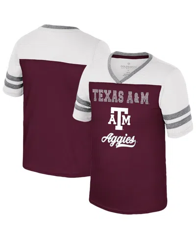 Colosseum Kids' Big Girls Maroon Texas A&m Aggies Princess Bubblegum Bling T-shirt In Purple