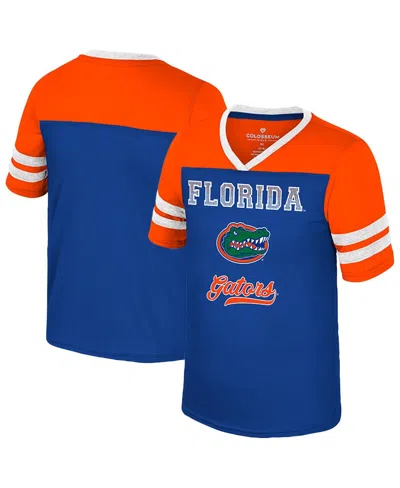 Colosseum Kids' Big Girls Royal Florida Gators Princess Bubblegum Bling T-shirt In Multi