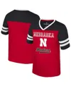 Colosseum Big Girls Scarlet Nebraska Huskers Princess Bubblegum Bling T-shirt In Red