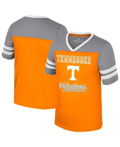 Colosseum Kids' Big Girls Tennessee Orange Tennessee Volunteers Princess Bubblegum Bling T-shirt In Pattern
