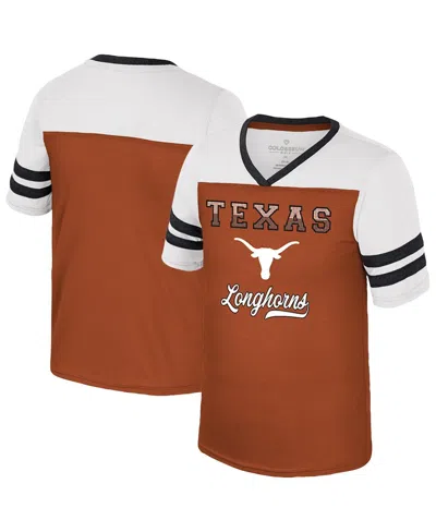 Colosseum Kids' Big Girls Texas Orange Texas Longhorns Princess Bubblegum Bling T-shirt In Multi
