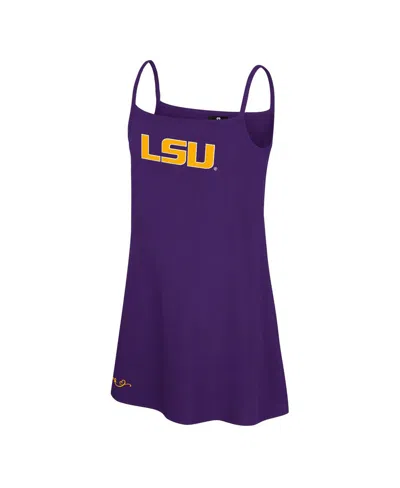 Colosseum Kids' Big Girls Purple Lsu Tigers Brook Tank Dress In Blue