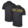 Colosseum Black Iowa Hawkeyes Langmore Polo In Black