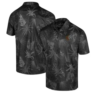 Colosseum Men's  Black Wyoming Cowboys Palms Team Polo Shirt