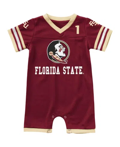 Colosseum Babies' Boys And Girls Infant  Garnet Florida State Seminoles Bumpo Football Romper