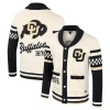 Colosseum Cream Colorado Buffaloes Wild Collective Button-up Jacquard Sweater In Cream