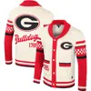 Colosseum Cream Georgia Bulldogs Wild Collective Button-up Jacquard Sweater In Cream