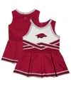 Colosseum Girls Baby Boys And Girls Cardinal Arkansas Razorbacks Lollipop Park Cheer Dress In Red