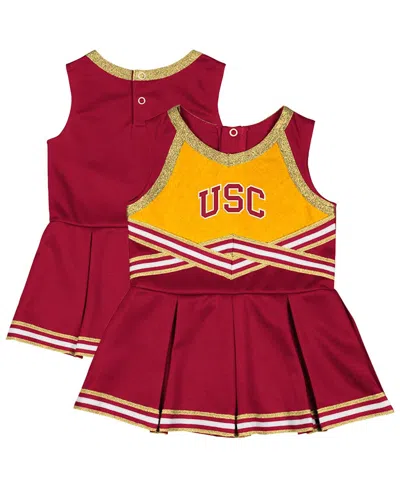 Colosseum Kids' Girls Baby Boys And Girls Cardinal Usc Trojans Lollipop Park Cheer Dress In Red