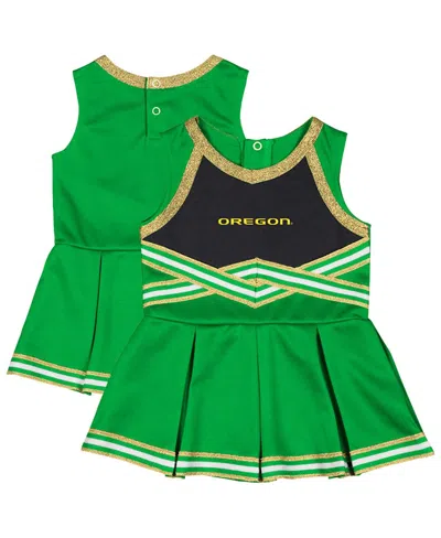 Colosseum Kids' Girls Baby Boys And Girls Green Oregon Ducks Lollipop Park Cheer Dress In Multi