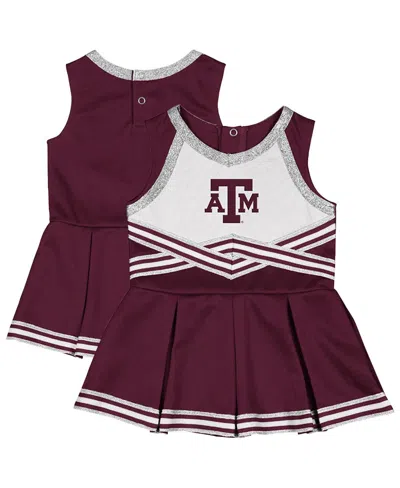 Colosseum Kids' Girls Baby Boys And Girls Maroon Texas A&m Aggies Lollipop Park Cheer Dress In Red