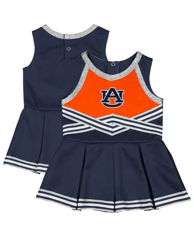 Colosseum Kids' Girls Baby Boys And Girls Navy Auburn Tigers Lollipop Park Cheer Dress In Multi