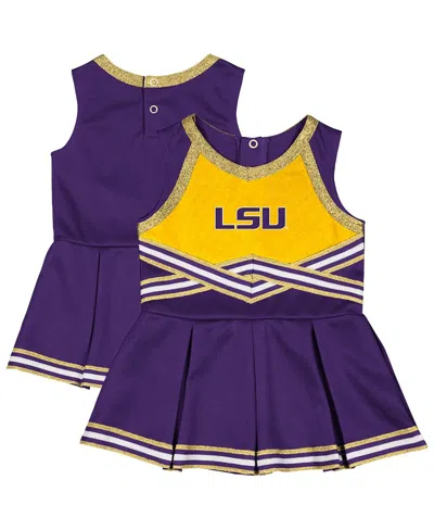 Colosseum Kids' Girls Baby Boys And Girls Purple Lsu Tigers Lollipop Park Cheer Dress