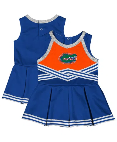 Colosseum Kids' Girls Baby Boys And Girls Royal Florida Gators Lollipop Park Cheer Dress In Multi
