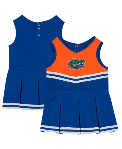Colosseum Babies' Girls Infant  Royal Florida Gators Time For Recess Cheer Dress