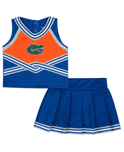 Colosseum Babies' Girls Toddler 2-piece Royal Florida Gators Lollipop Park Cheer Set In Blue
