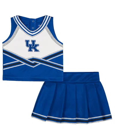 Colosseum Babies' Girls Toddler 2-piece Royal Kentucky Wildcats Lollipop Park Cheer Set In Blue