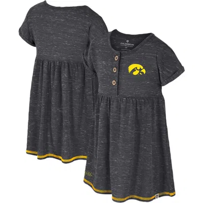 Colosseum Babies' Girls Toddler   Black Iowa Hawkeyes Fleet Dress