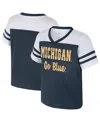 Colosseum Girls Toddler Navy Michigan Wolverines Space Opera T-shirt In Multi