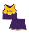 Colosseum Girls Toddler Purple Lsu Tigers Time For Recess Cheer Top And Skirt Set In Purple