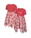 Colosseum Girls Toddler Red Wisconsin Badgers Marceline Plaid Dress In Red