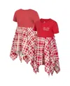 Colosseum Girls Toddler Red Wisconsin Badgers Marceline Plaid Dress In Red