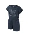 Colosseum Girls Toddlerâ Navy Penn State Nittany Lions Cinder Romper In Black