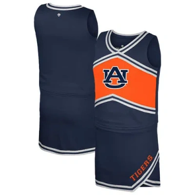 Colosseum Kids' Girls Youth  Navy Auburn Tigers Cheerleader Top & Skirt Set