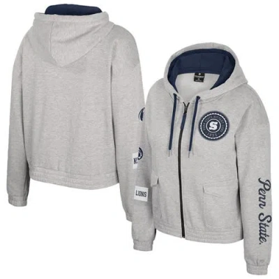 Colosseum Gray Penn State Nittany Lions Alfie Full-zip Hoodie Jacket