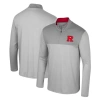 COLOSSEUM COLOSSEUM GRAY RUTGERS SCARLET KNIGHTS TUCK QUARTER-ZIP TOP